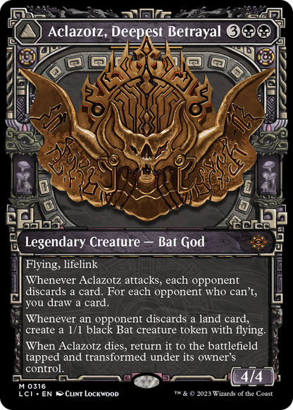 Aclazotz, Deepest Betrayal // Temple of the Dead (LCI-316) - The Lost Caverns of Ixalan: (Showcase) Foil