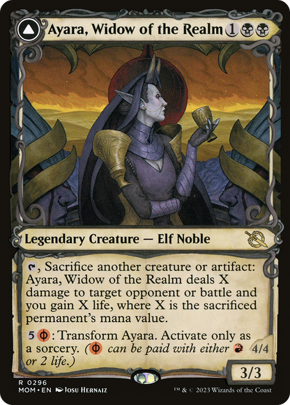 Ayara, Widow of the Realm // Ayara, Furnace Queen (MOM-296) - March of the Machine: (Showcase)