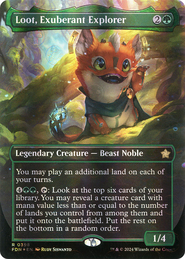 Loot, Exuberant Explorer (FDN-398) - Foundations (Borderless) Foil