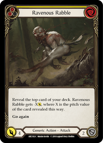 RAVENOUS RABBLE (YELLOW) / Common / OUT