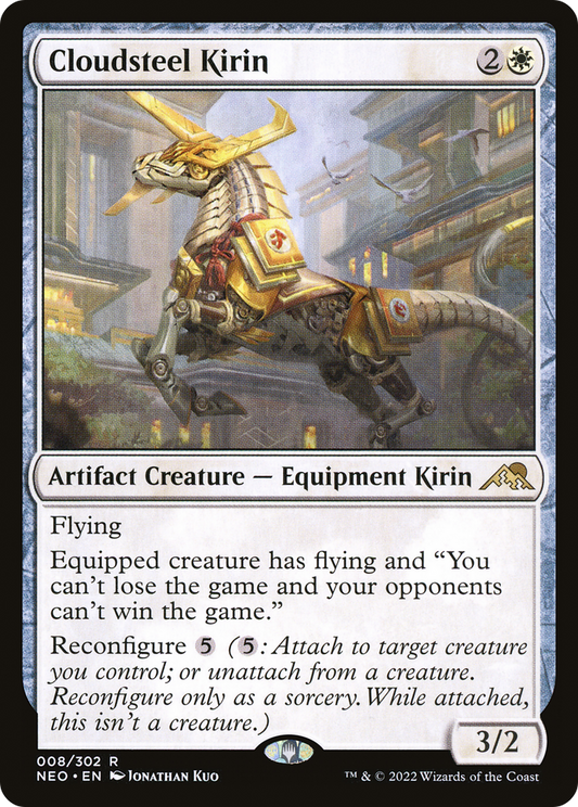 Cloudsteel Kirin (NEO-008) - Kamigawa: Neon Dynasty Foil