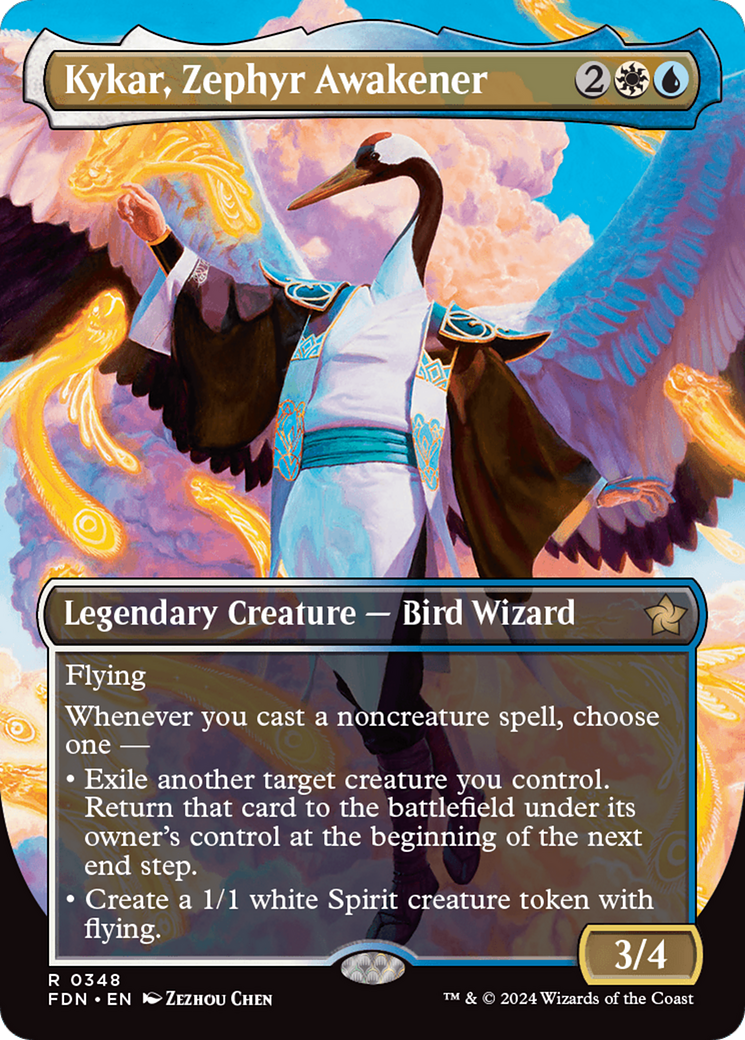 Kykar, Zephyr Awakener (FDN-348) - Foundations (Borderless) Foil