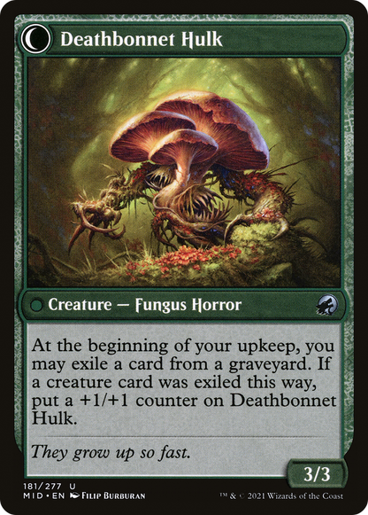 Deathbonnet Sprout // Deathbonnet Hulk (MID-181) - Innistrad: Midnight Hunt: (Double Faced Transform) Foil