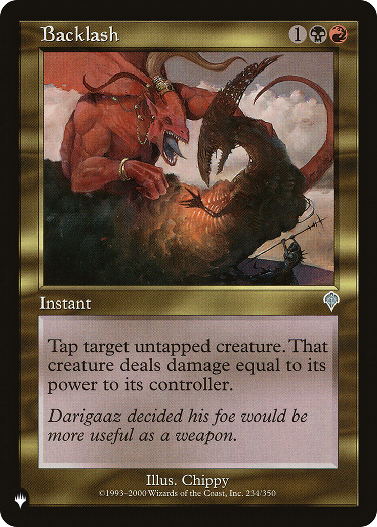 Backlash (LIST-INV-234) - The List