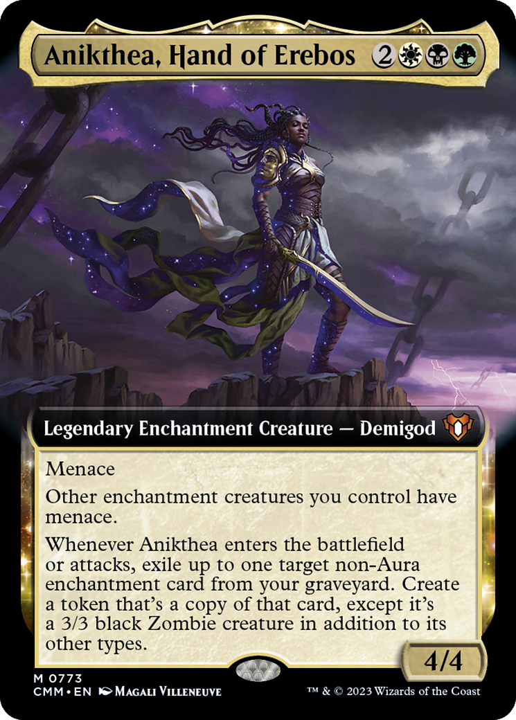 Anikthea, Hand of Erebos (CMM-773) - Commander Masters: (Extended Art, enchantment) Foil