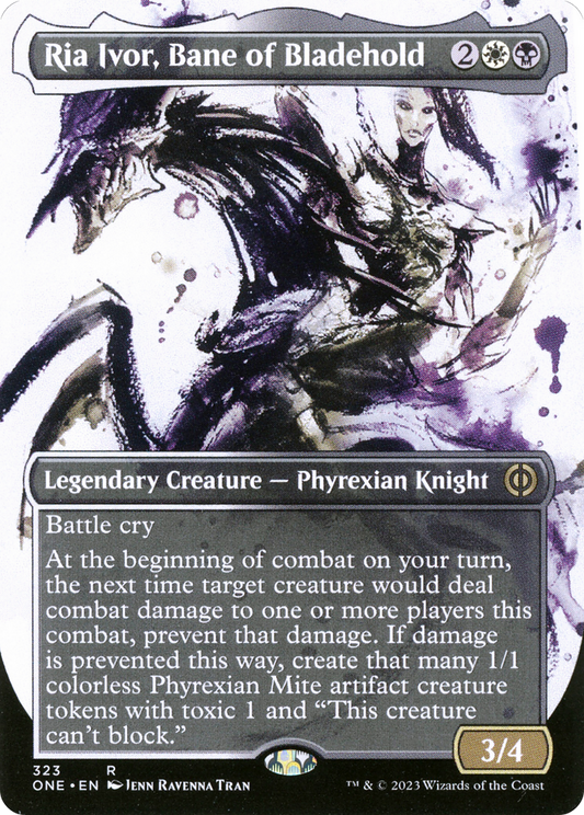 Ria Ivor, Bane of Bladehold (ONE-323) - Phyrexia: All Will Be One: (Showcase) (Borderless) Foil