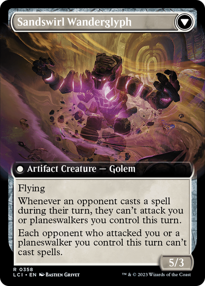 Unstable Glyphbridge // Sandswirl Wanderglyph (LCI-358) - The Lost Caverns of Ixalan: (Extended Art) Foil