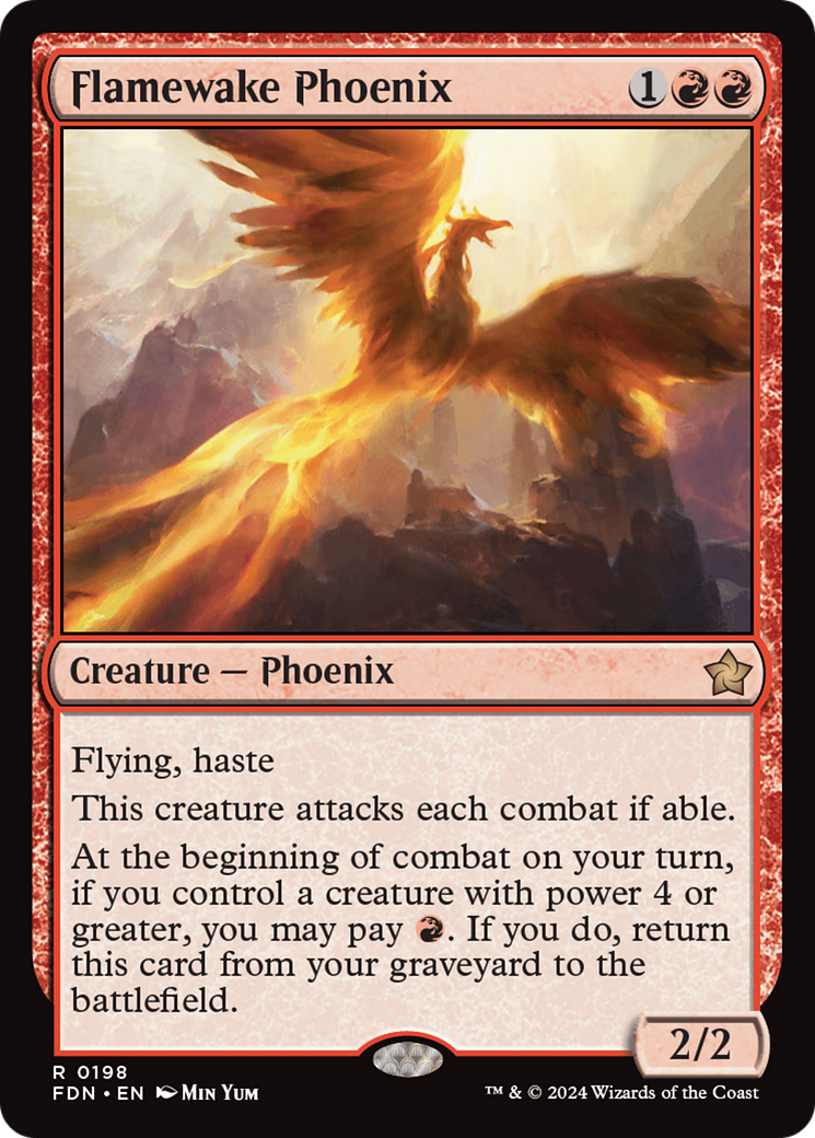 Flamewake Phoenix (FDN-198) - Foundations Foil