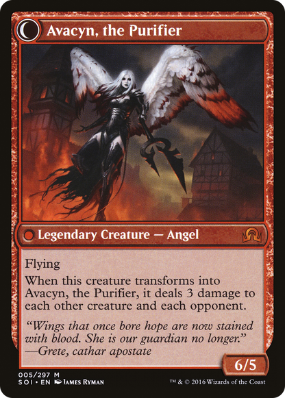 Archangel Avacyn // Avacyn, the Purifier (SOI-005) - Shadows over Innistrad: (Double Faced Transform)