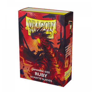 Dragon Shield: 60 Japanese Size Sleeves – Matte – Ruby