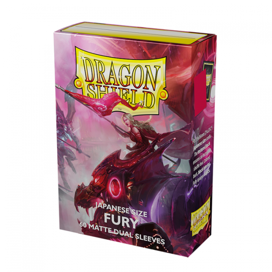 Dragon Shield: 60 Japanese Size Sleeves – Matte Dual – Fury (Alaric, Crimson King)