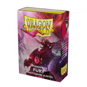 Dragon Shield: 60 Japanese Size Sleeves – Matte Dual – Fury (Alaric, Crimson King)