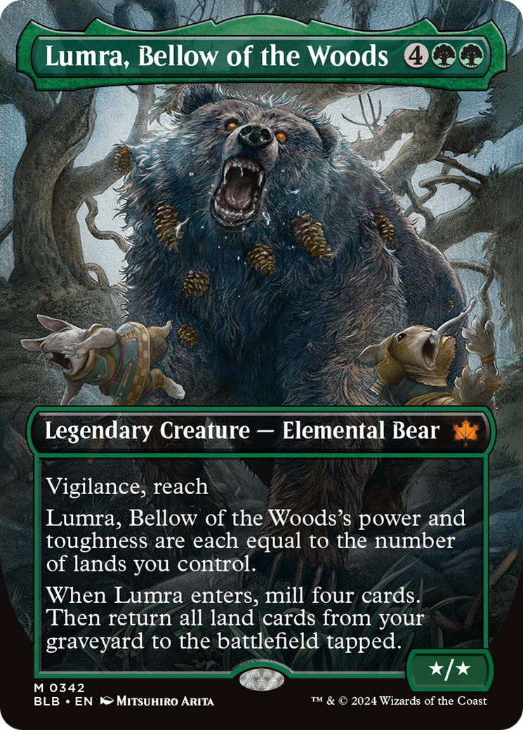 Lumra, Bellow of the Woods (BLB-342) - Bloomburrow (Borderless) Foil