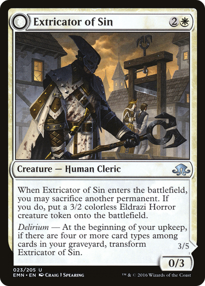 Extricator of Sin // Extricator of Flesh (EMN-023) - Eldritch Moon: (mooneldrazidfc) Foil