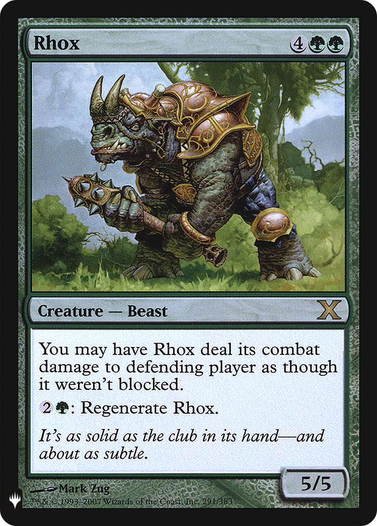 Rhox (LIST-10E-291) - The List Foil