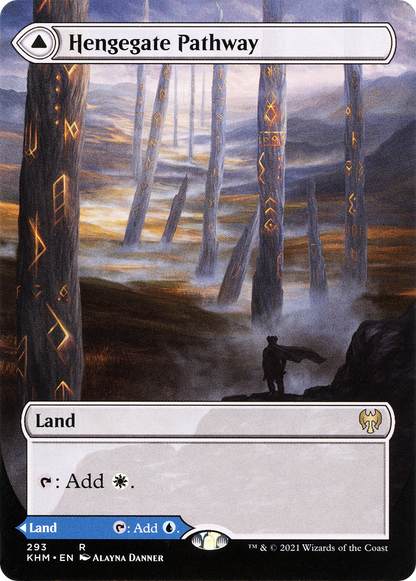 Hengegate Pathway // Mistgate Pathway (KHM-293) - Kaldheim: (Showcase) (Borderless) Foil