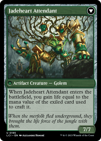 Jade Seedstones // Jadeheart Attendant (LCI-195) - The Lost Caverns of Ixalan
