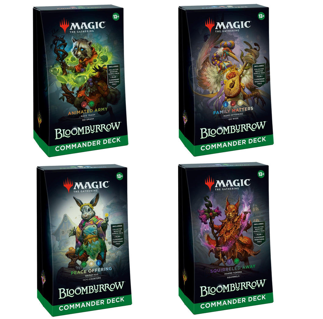 Magic the Gathering Bloomburrow - Commander Deck Display (ALL 4 DECKS)