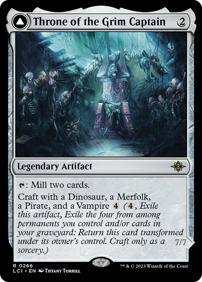 Throne of the Grim Captain // The Grim Captain (LCI-266) - The Lost Caverns of Ixalan Foil