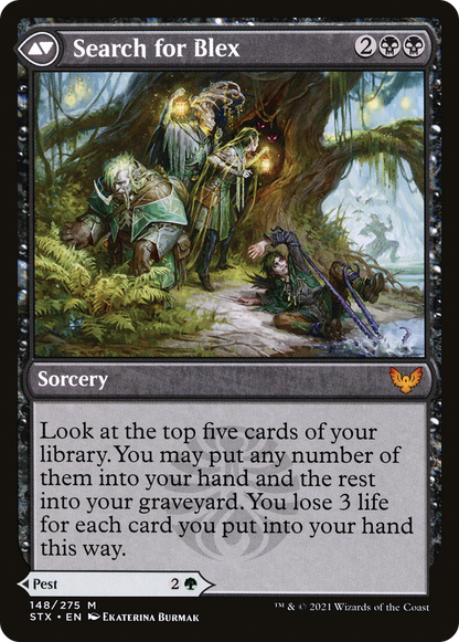 Blex, Vexing Pest // Search for Blex (STX-148) - Strixhaven: School of Mages Foil