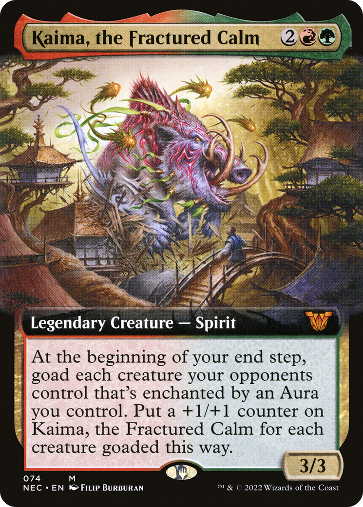 Kaima, the Fractured Calm (NEC-074) - Neon Dynasty Commander: (Extended Art)