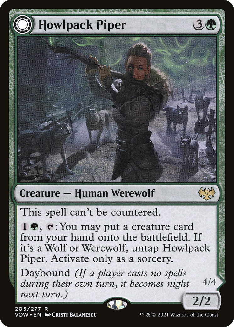 Howlpack Piper // Wildsong Howler (VOW-205) - Innistrad: Crimson Vow: (Double Faced Transform) Foil