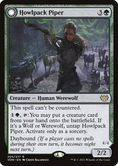 Howlpack Piper // Wildsong Howler (VOW-205) - Innistrad: Crimson Vow: (Double Faced Transform) Foil