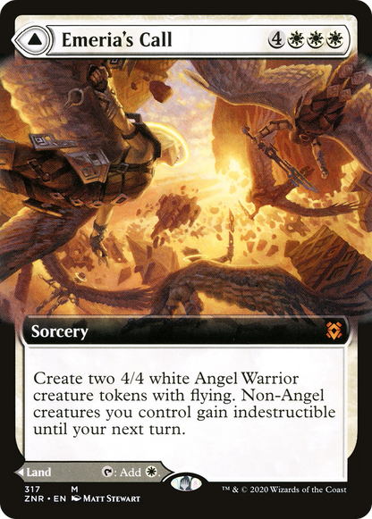 Emeria's Call // Emeria, Shattered Skyclave (ZNR-317) - Zendikar Rising: (Extended Art)