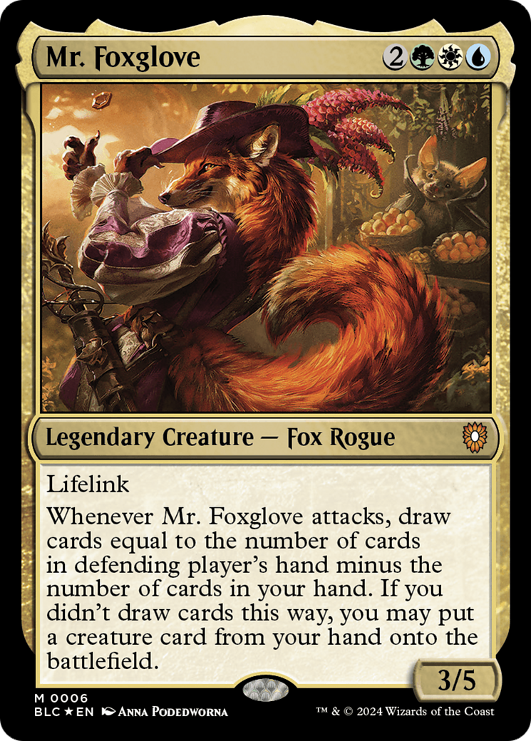 Mr. Foxglove (BLC-006) - Bloomburrow Commander Foil