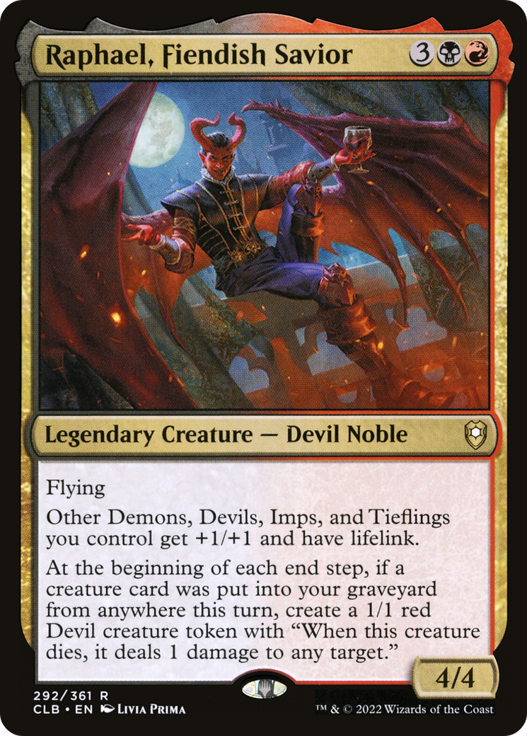 Raphael, Fiendish Savior (CLB-292) - Commander Legends: Battle for Baldur's Gate Foil