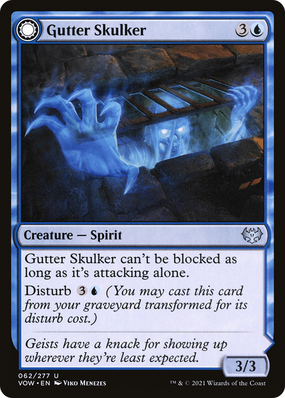 Gutter Skulker // Gutter Shortcut (VOW-062) - Innistrad: Crimson Vow: (Double Faced Transform)