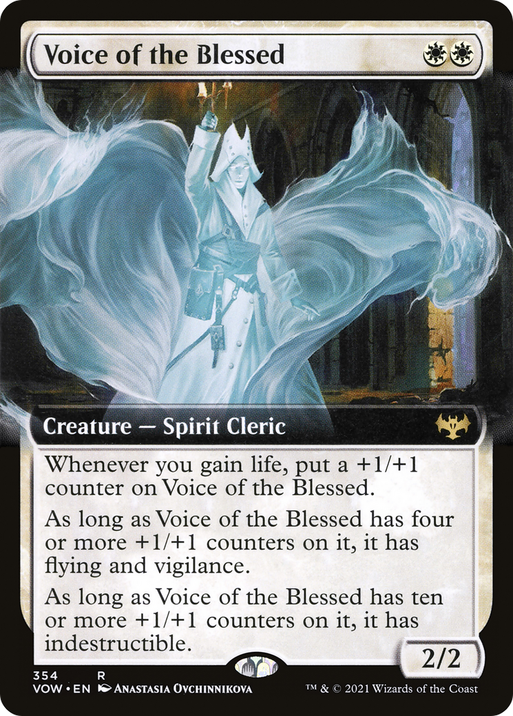 Voice of the Blessed (VOW-354) - Innistrad: Crimson Vow: (Extended Art) Foil