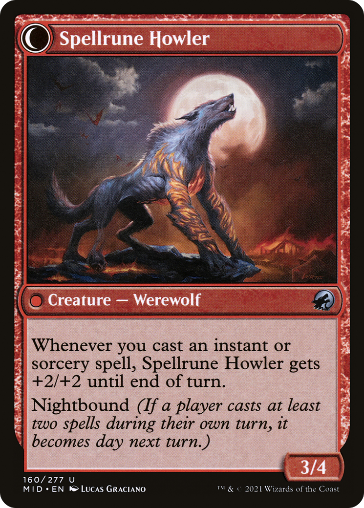 Spellrune Painter // Spellrune Howler (MID-160) - Innistrad: Midnight Hunt: (Double Faced Transform) Foil