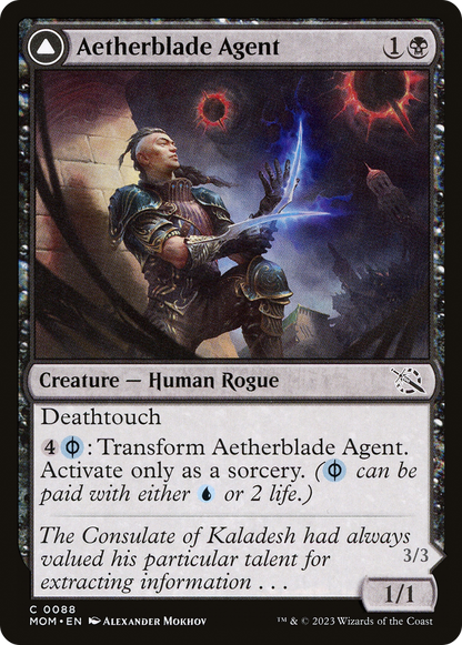 Aetherblade Agent // Gitaxian Mindstinger (MOM-088) - March of the Machine Foil