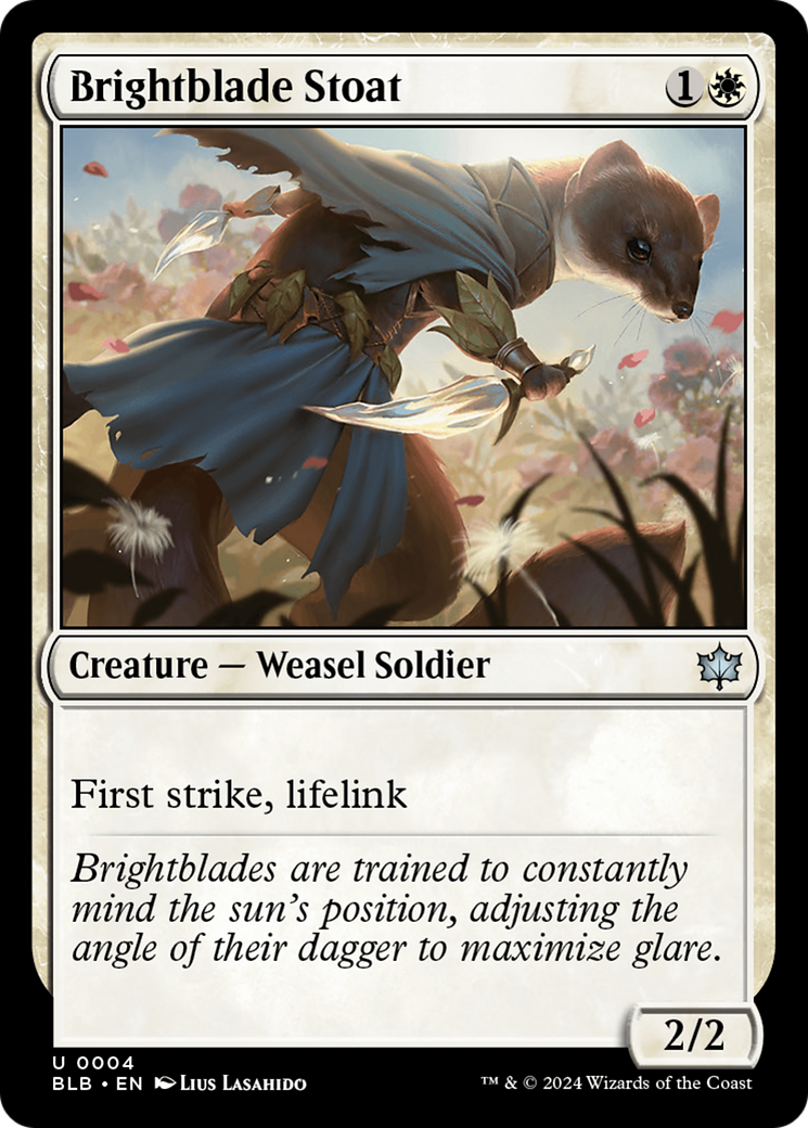 Brightblade Stoat (BLB-004) - Bloomburrow Foil