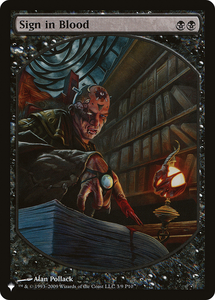 Sign in Blood (LIST-P10-3) - The List