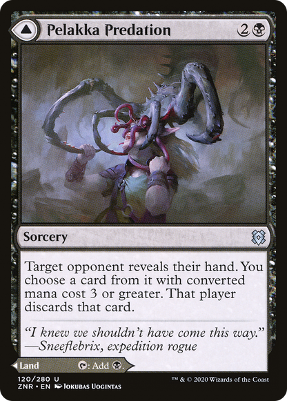 Pelakka Predation // Pelakka Caverns (ZNR-120) - Zendikar Rising Foil