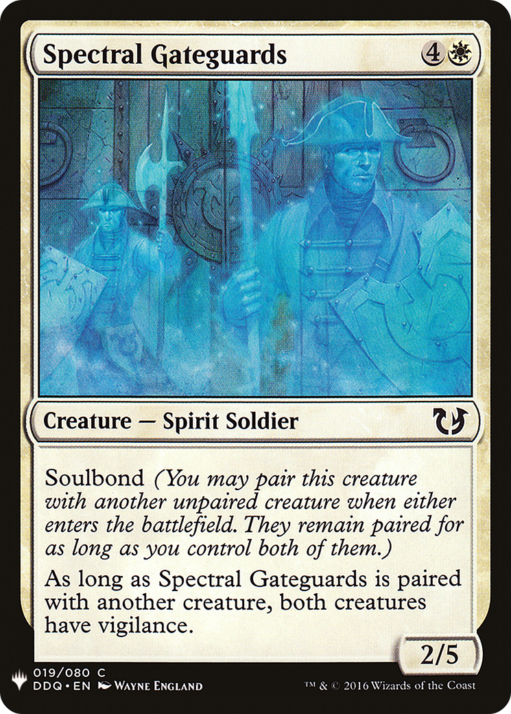 Spectral Gateguards (LIST-DDQ-19) - The List