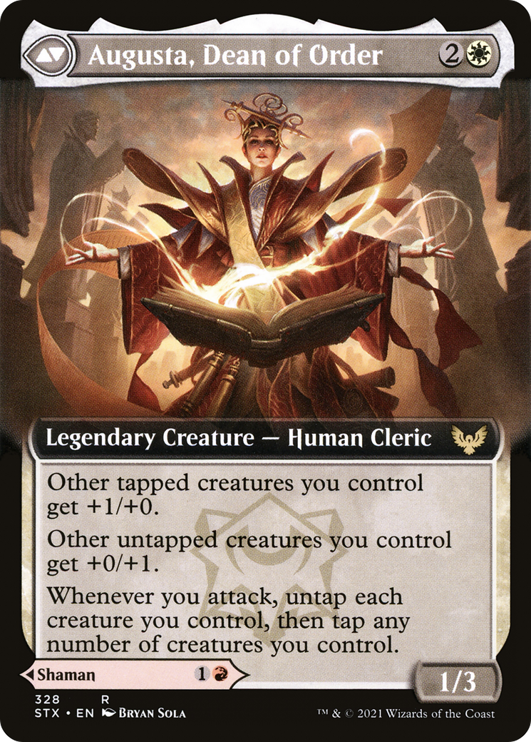 Plargg, Dean of Chaos // Augusta, Dean of Order (STX-328) - Strixhaven: School of Mages: (Extended Art)