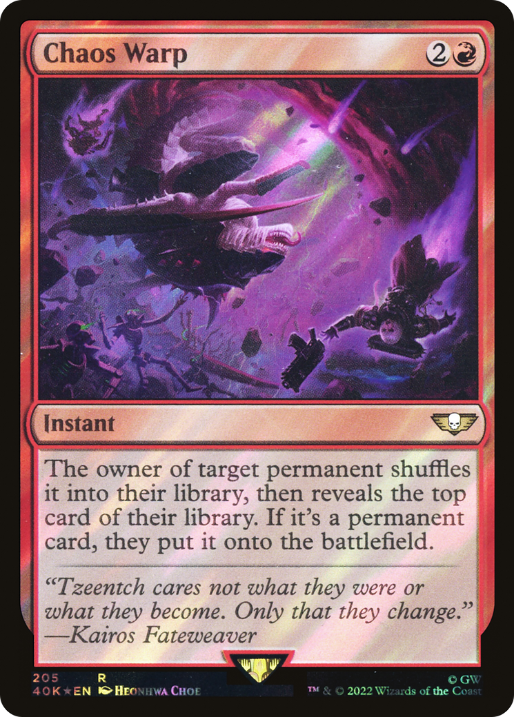 Chaos Warp (40K-205★) - Warhammer 40,000 Commander Foil