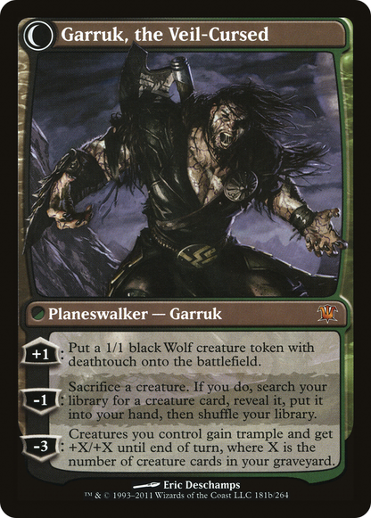 Garruk Relentless // Garruk, the Veil-Cursed (LIST-ISD-181) - The List: (Double Faced Transform)