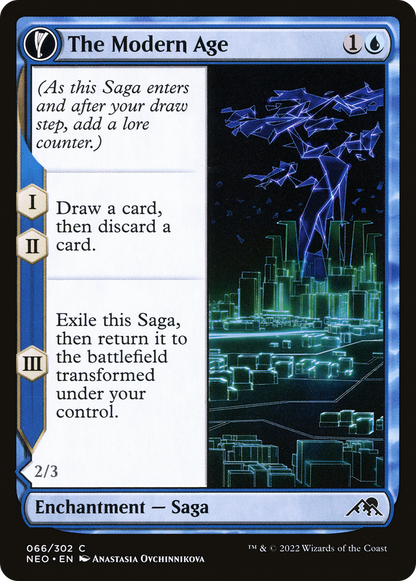 The Modern Age // Vector Glider (NEO-066) - Kamigawa: Neon Dynasty: (fandfc, enchantment)