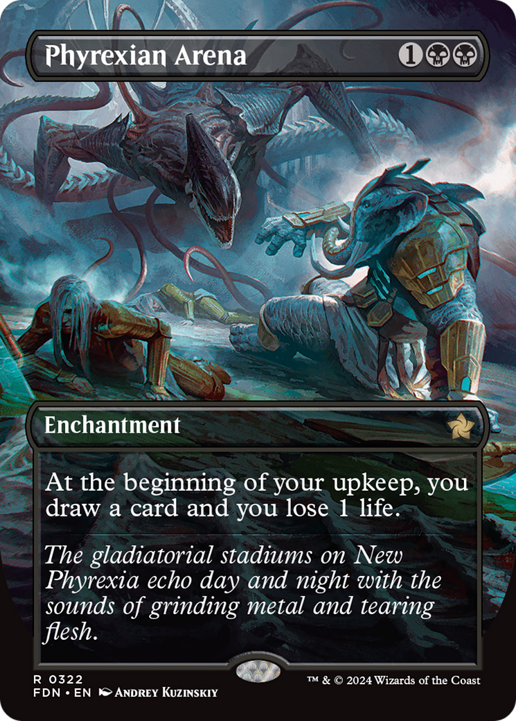 Phyrexian Arena (FDN-322) - Foundations: (enchantment) (Borderless) Foil