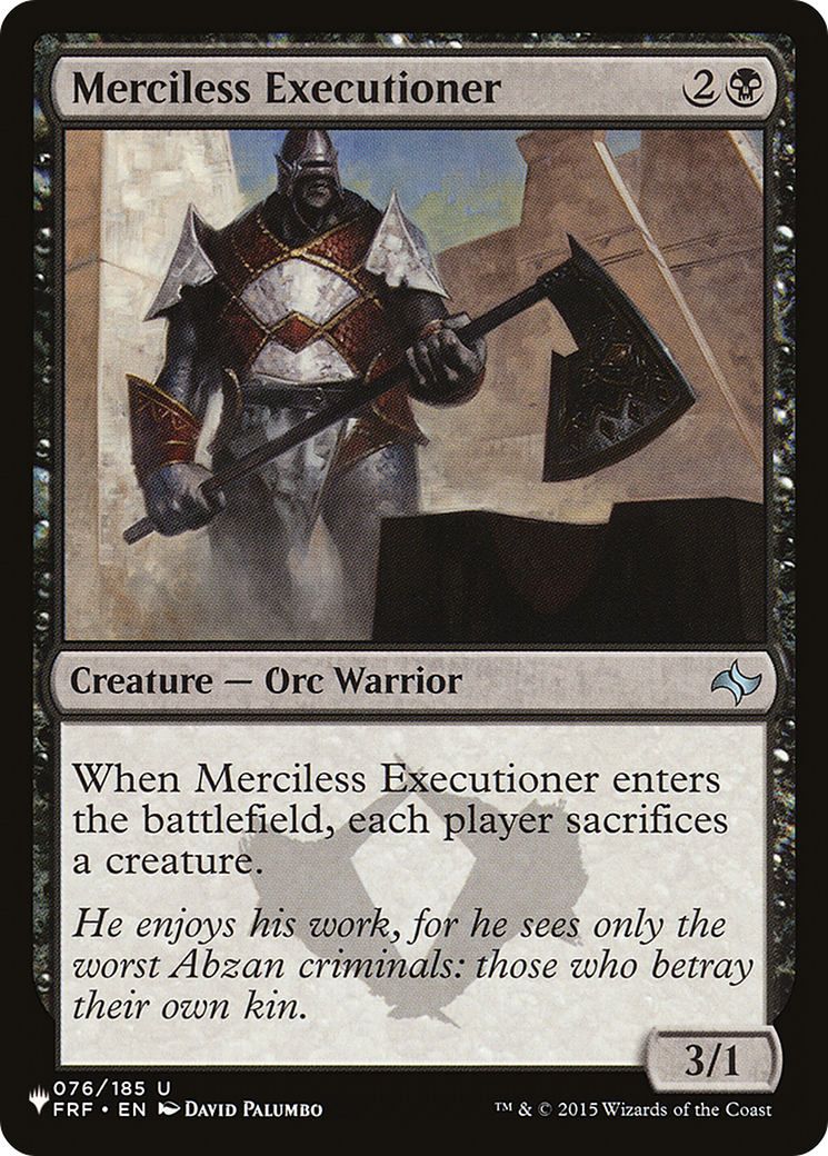 Merciless Executioner (LIST-FRF-76) - The List