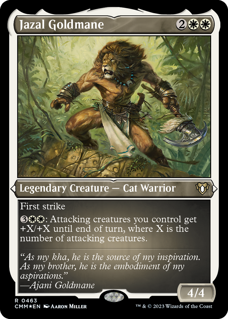 Jazal Goldmane (CMM-463) - Commander Masters Etched Foil
