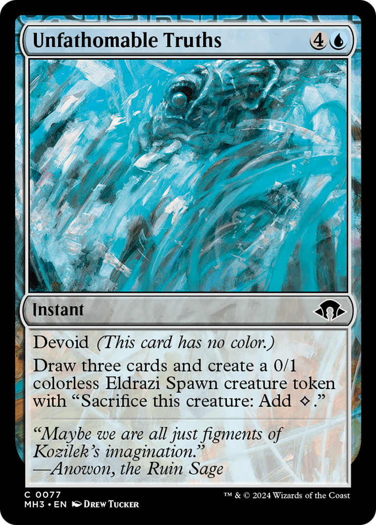 Unfathomable Truths (MH3-077) - Modern Horizons 3: (devoid) Foil