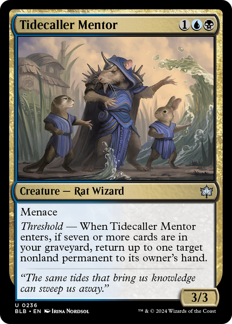 Tidecaller Mentor (BLB-236) - Bloomburrow Foil