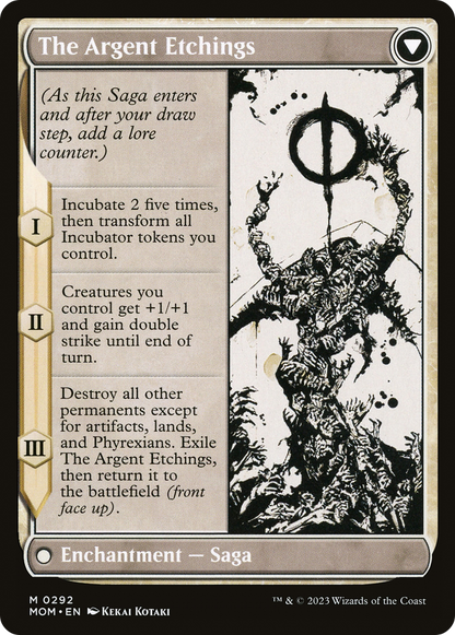 Elesh Norn // The Argent Etchings (MOM-292) - March of the Machine: (Showcase) (Borderless) Foil