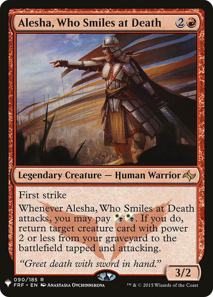 Alesha, Who Smiles at Death (LIST-FRF-90) - The List