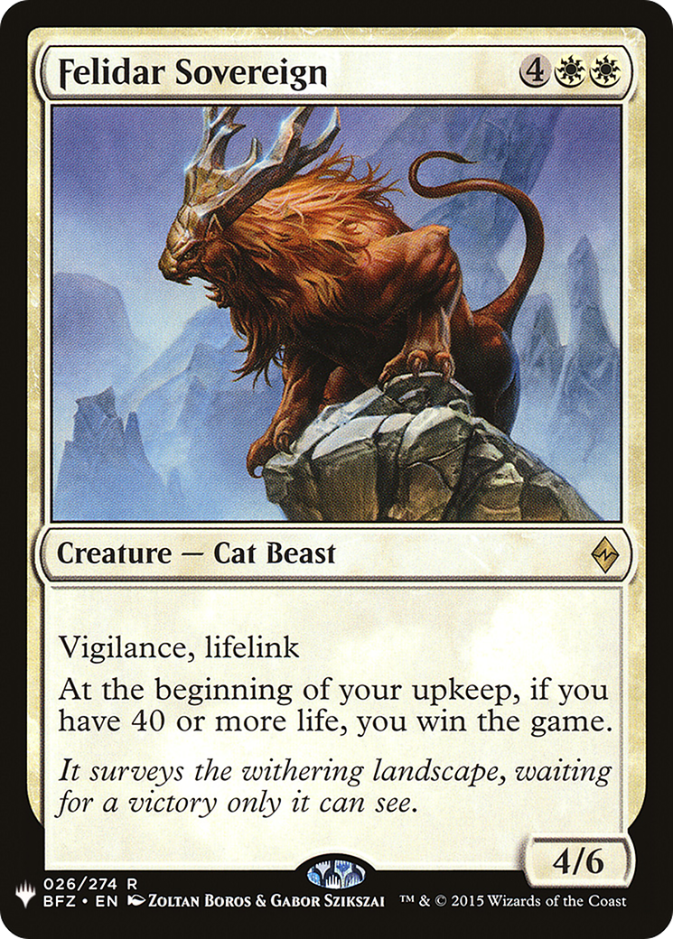 Felidar Sovereign (LIST-BFZ-26) - The List